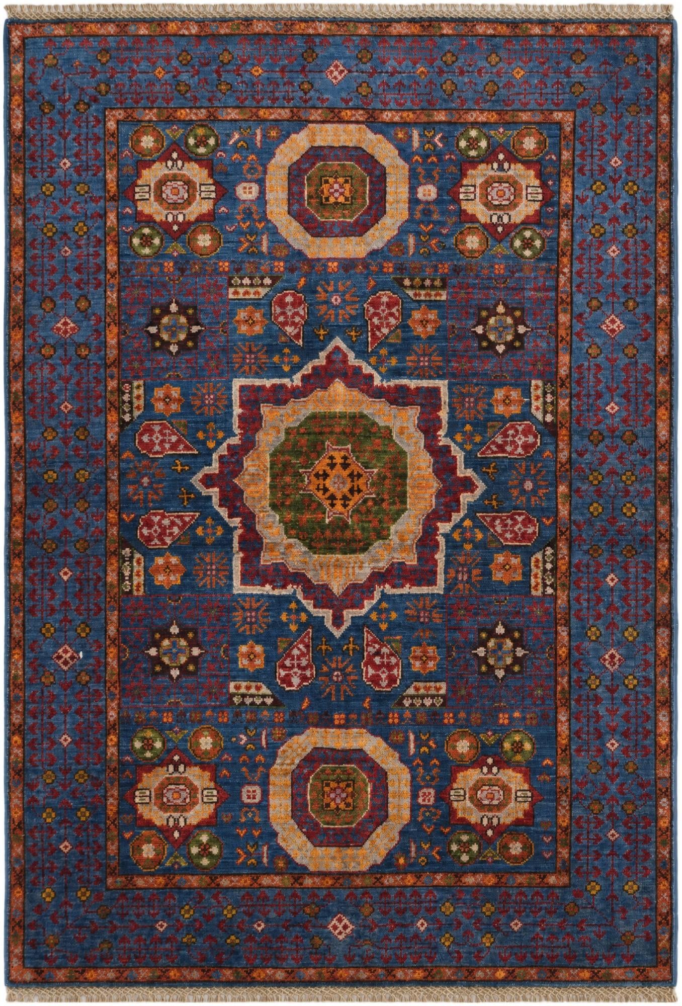 3' 5 x 4' 11 Hand Knotted Mamluk Ziegler Rug