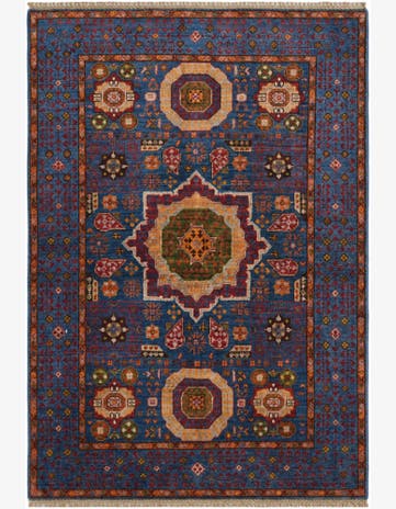 3' 5 x 4' 11 Hand Knotted Mamluk Ziegler Rug