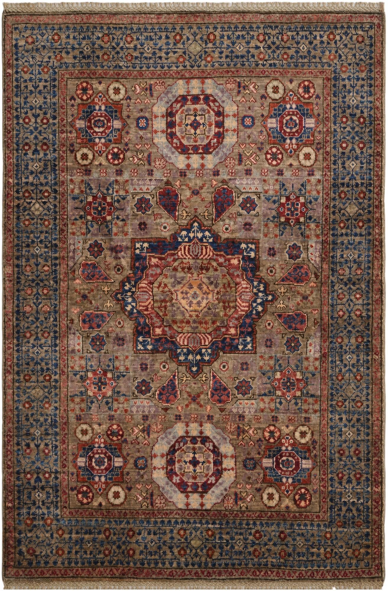 3' 5 x 5' 1 Hand Knotted Mamluk Ziegler Rug