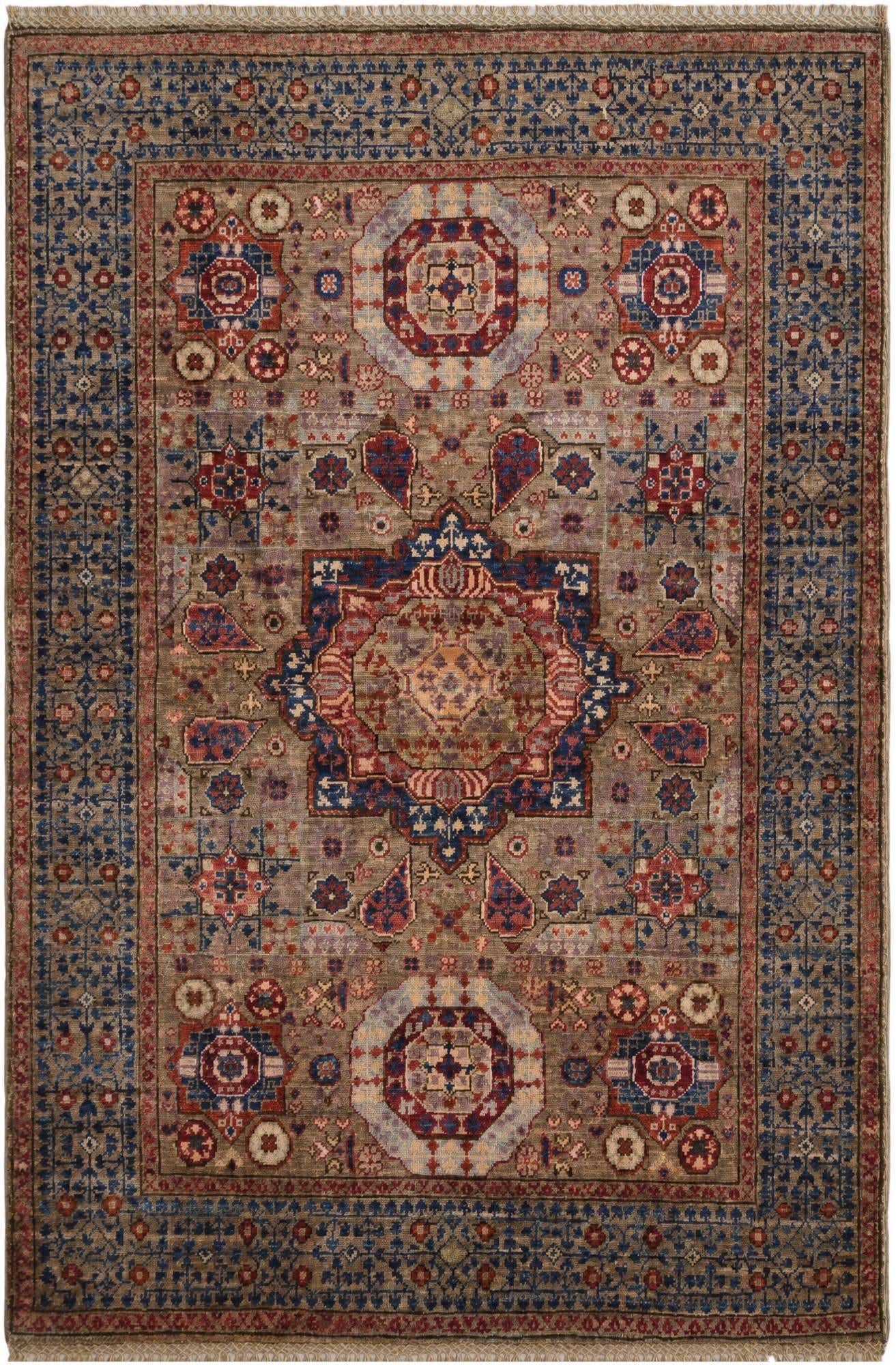 3' 5 x 5' 1 Hand Knotted Mamluk Ziegler Rug