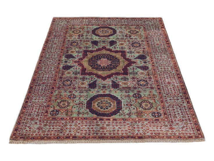 Detail image of 4' x 6' 1 Hand Knotted Mamluk Ziegler Rug