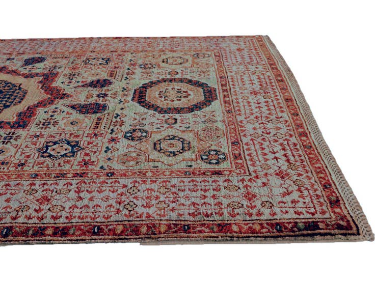 Detail image of 4' x 6' 1 Hand Knotted Mamluk Ziegler Rug