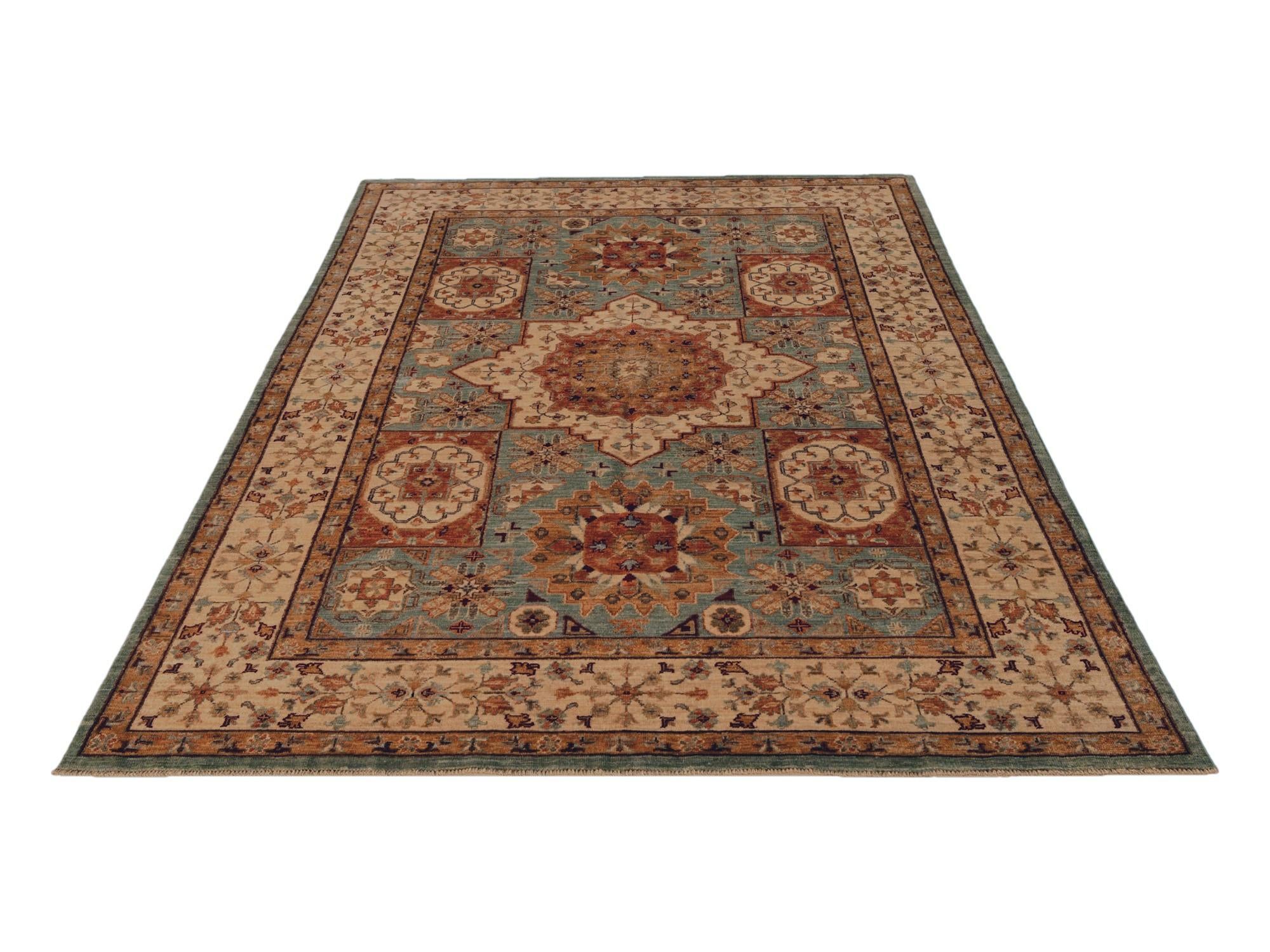 5' 5 x 7' 9 Hand Knotted Mamluk Ziegler Rug