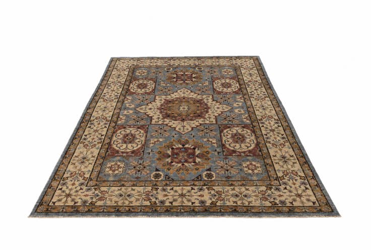 Detail image of 5' 5 x 7' 9 Hand Knotted Mamluk Ziegler Rug