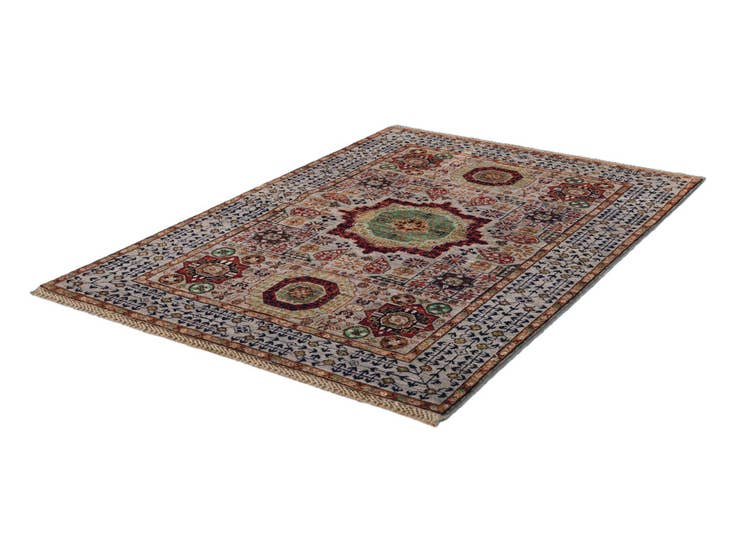 Detail image of 3' 5 x 4' 11 Hand Knotted Mamluk Ziegler Rug