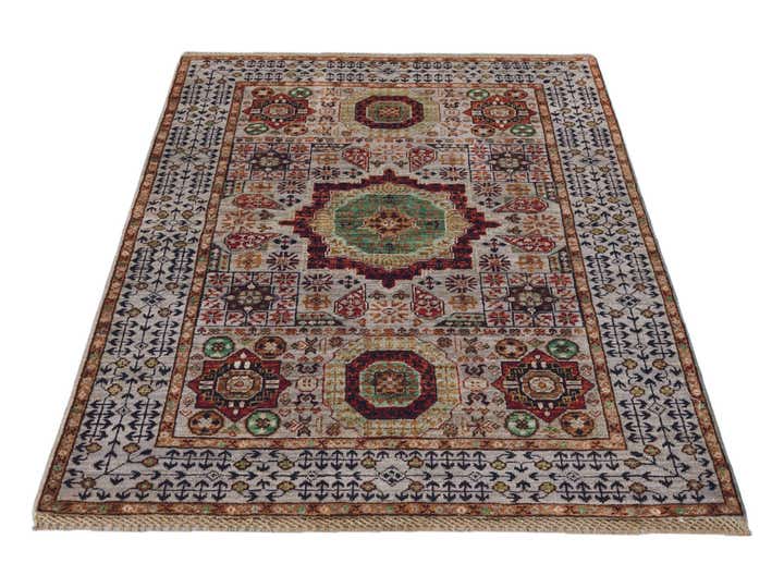 3' 5 x 4' 11 Hand Knotted Mamluk Ziegler Rug