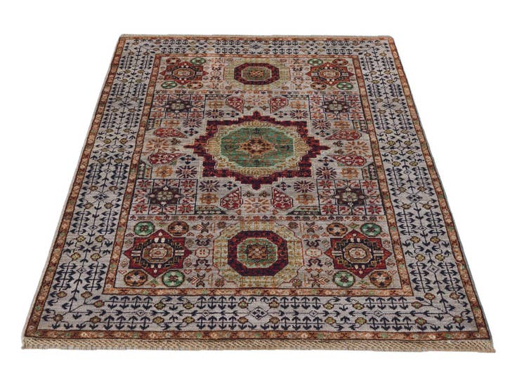 Detail image of 3' 5 x 4' 11 Hand Knotted Mamluk Ziegler Rug