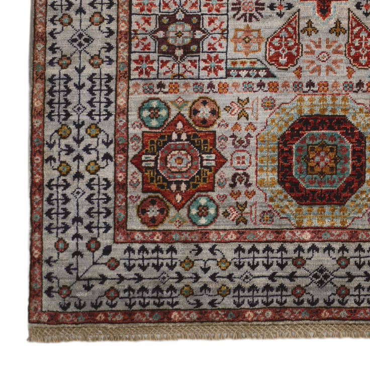 Detail image of 3' 5 x 4' 11 Hand Knotted Mamluk Ziegler Rug