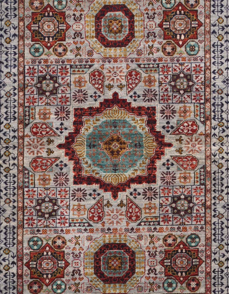 Detail image of 3' 5 x 4' 11 Hand Knotted Mamluk Ziegler Rug