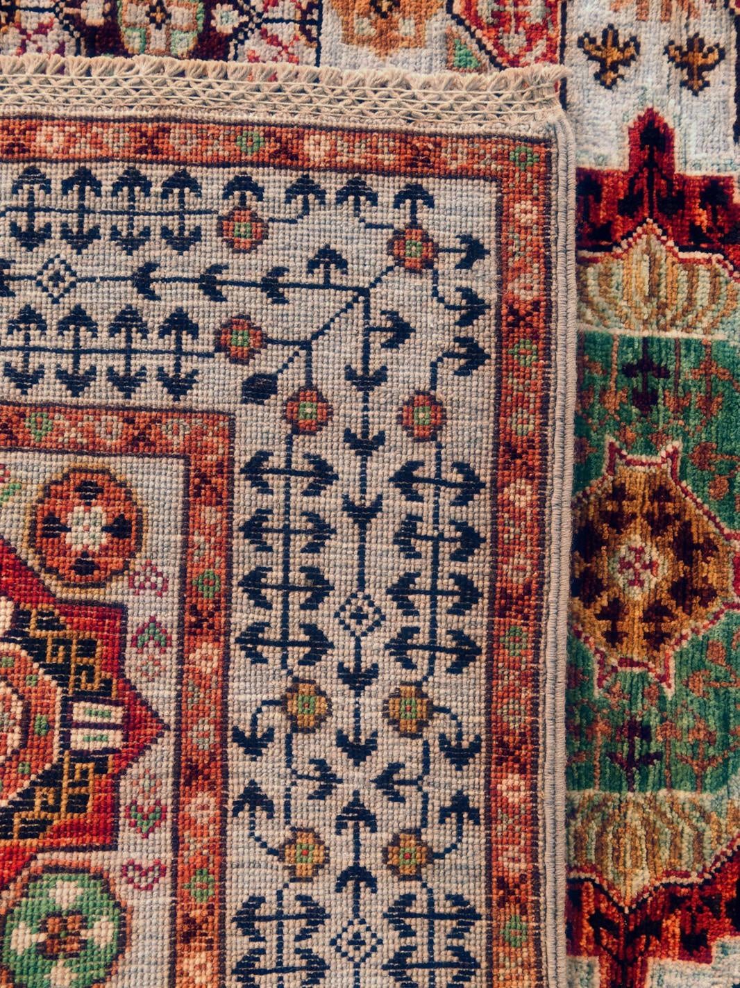 105cm x 150cm Hand Knotted Mamluk Ziegler Rug