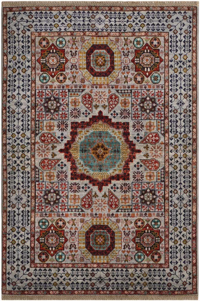 3' 5 x 4' 11 Hand Knotted Mamluk Ziegler Rug