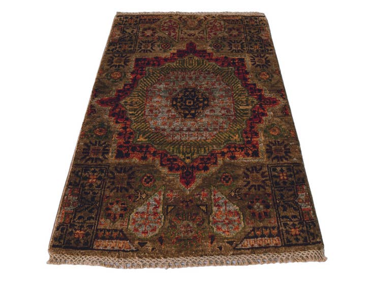 Detail image of 2' x 3' Hand Knotted Mamluk Ziegler Rug