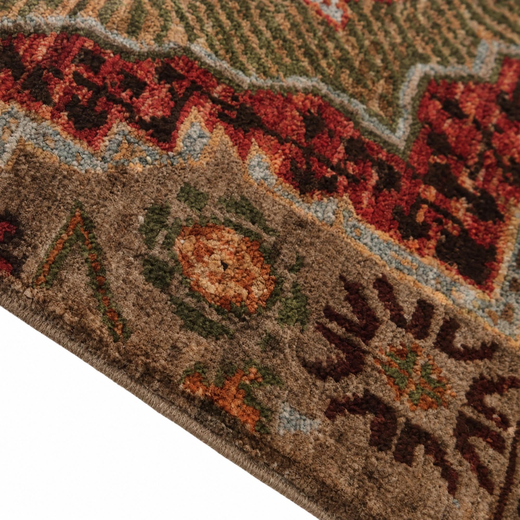 60cm x 90cm anudado a mano Mamluk Ziegler Alfombra