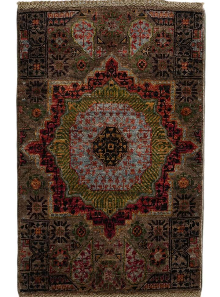 2' x 3' Hand Knotted Mamluk Ziegler Rug