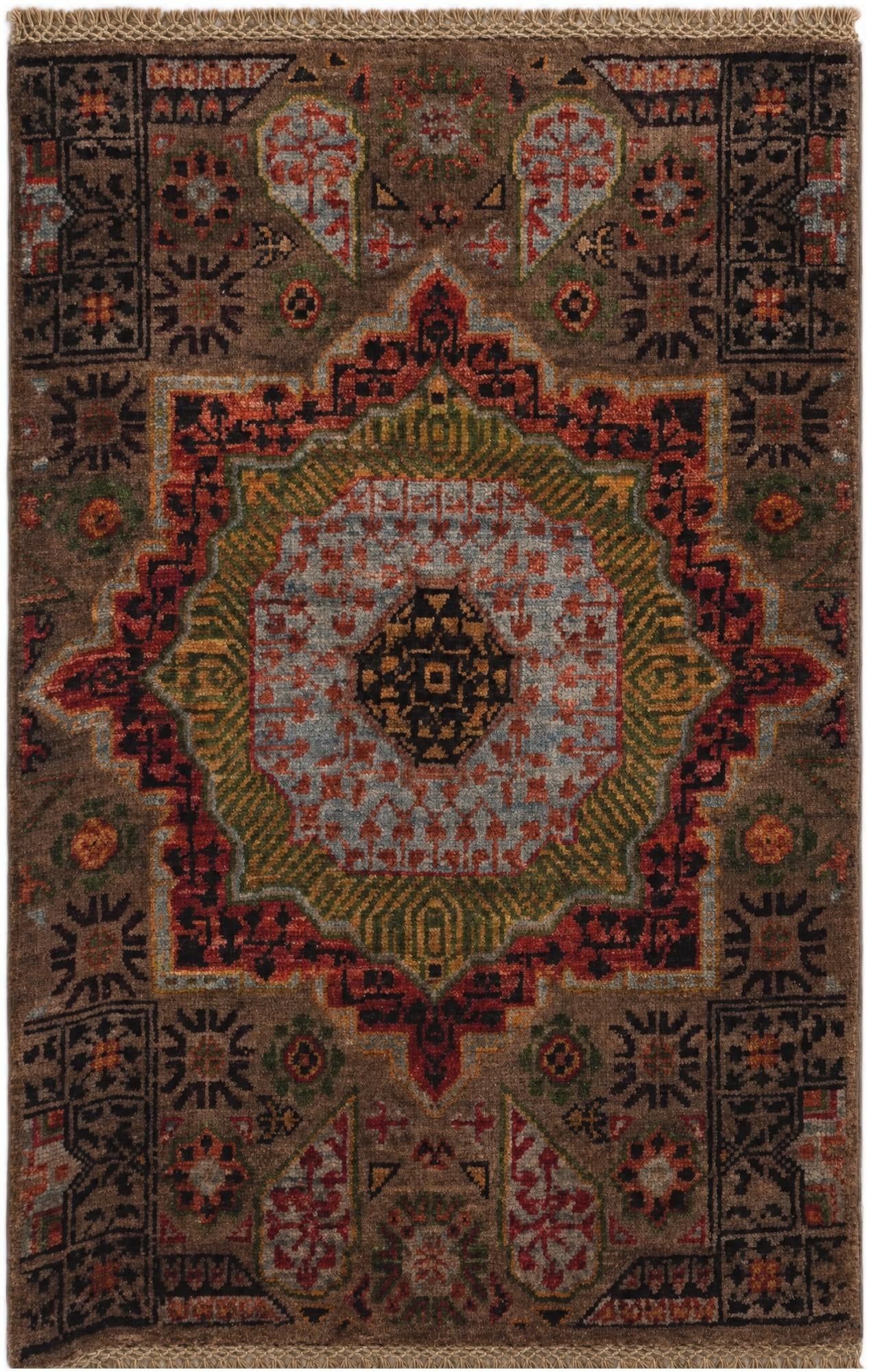 2' x 3' Hand Knotted Mamluk Ziegler Rug