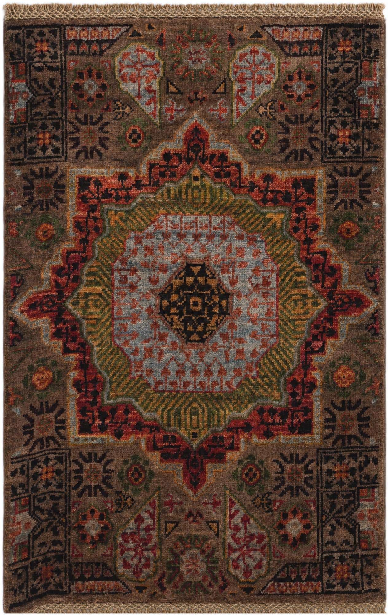2' x 3' Hand Knotted Mamluk Ziegler Rug