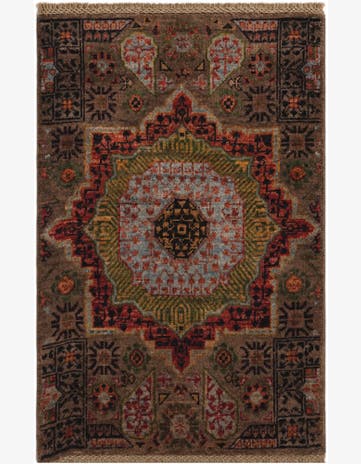 2' x 3' Hand Knotted Mamluk Ziegler Rug