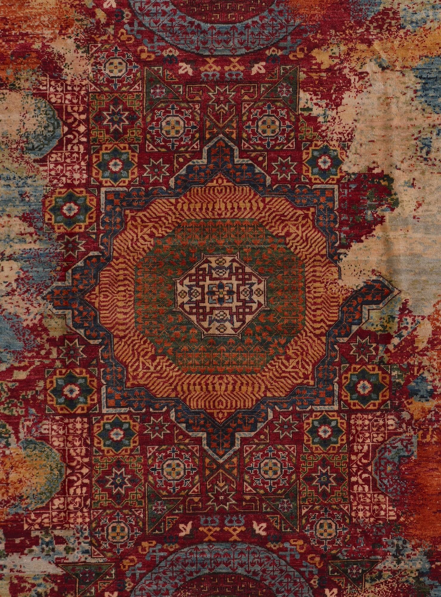 8' 6 x 9' 8 Hand Knotted Mamluk Ziegler Rug