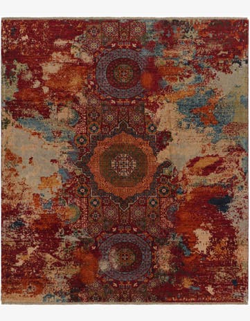8' 6 x 9' 8 Hand Knotted Mamluk Ziegler Rug