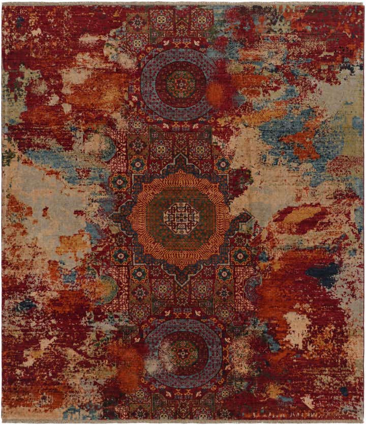 8' 6 x 9' 8 Hand Knotted Mamluk Ziegler Rug