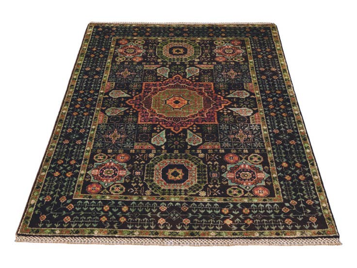 Detail image of 3' 4 x 5' Hand Knotted Mamluk Ziegler Rug