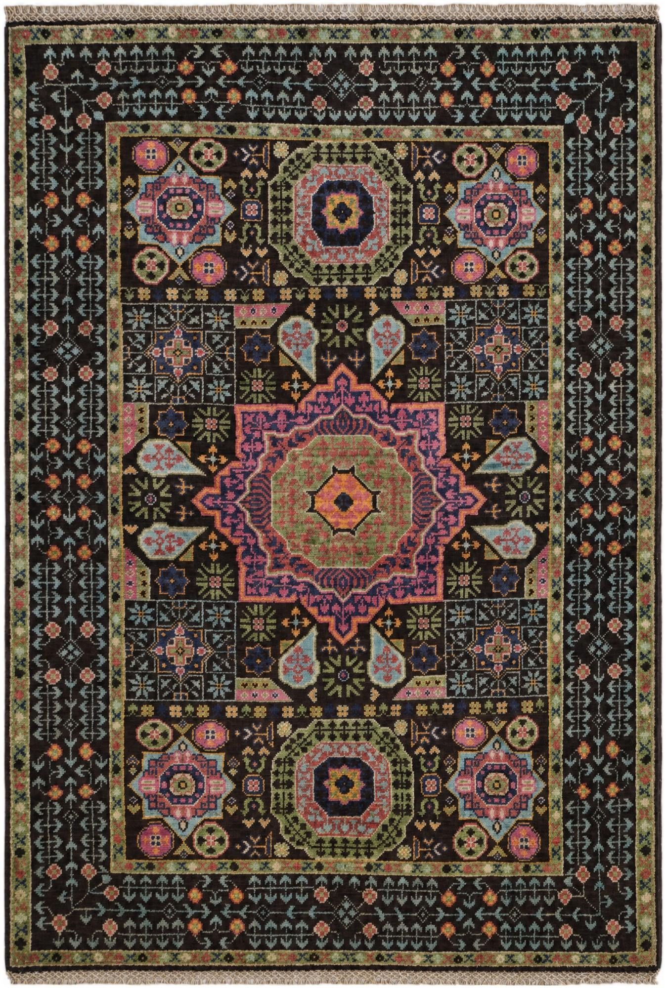 3' 4 x 5' Hand Knotted Mamluk Ziegler Rug