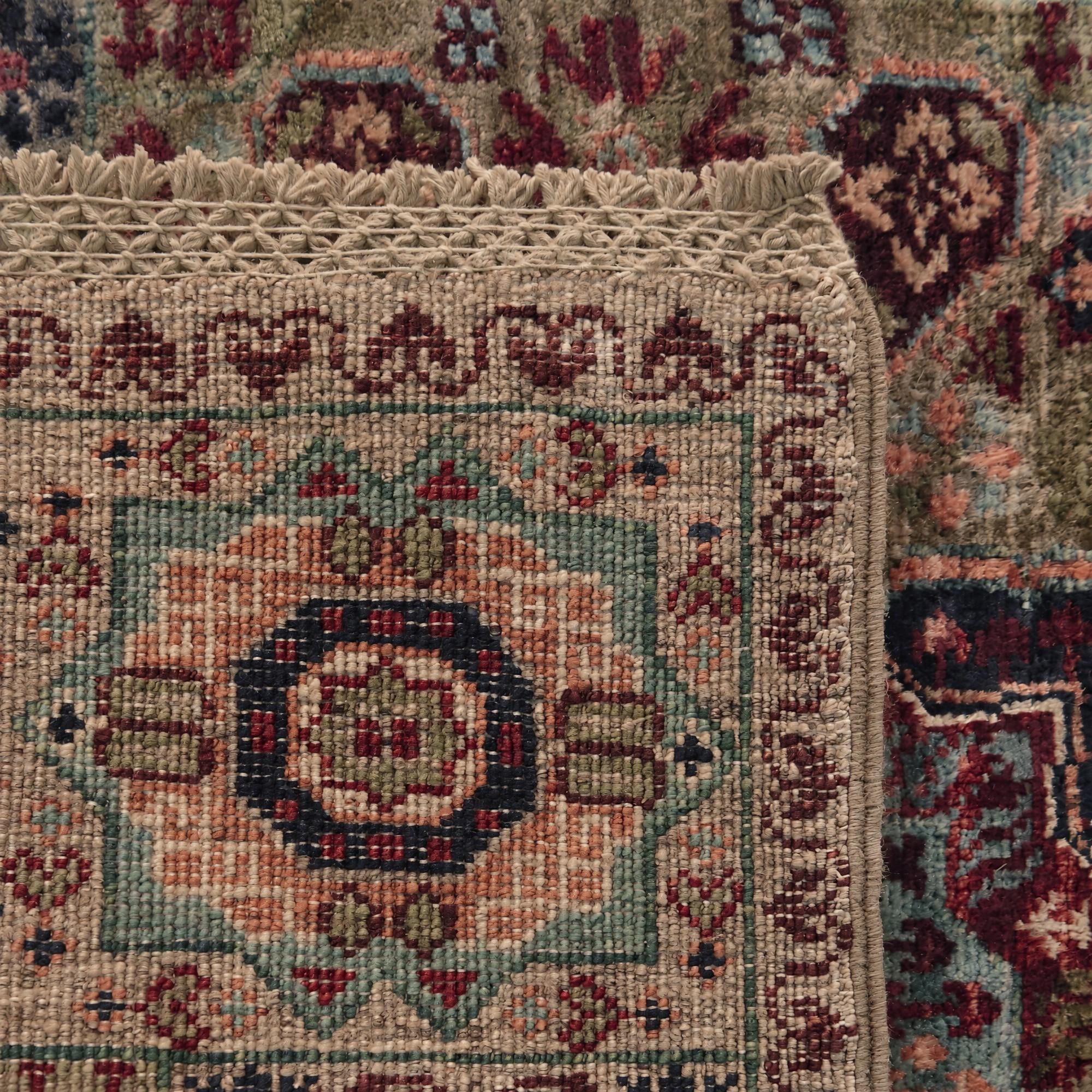 60cm x 90cm Hand Knotted Mamluk Ziegler Rug