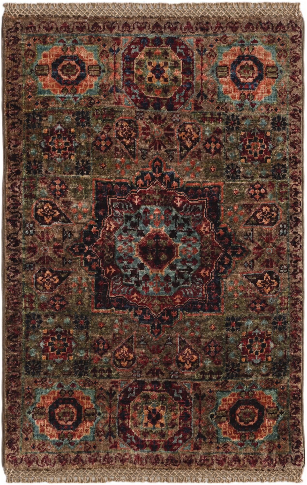 2' x 3' Hand Knotted Mamluk Ziegler Rug