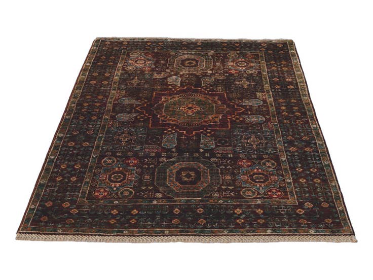 Detail image of 3' 7 x 5' Hand Knotted Mamluk Ziegler Rug