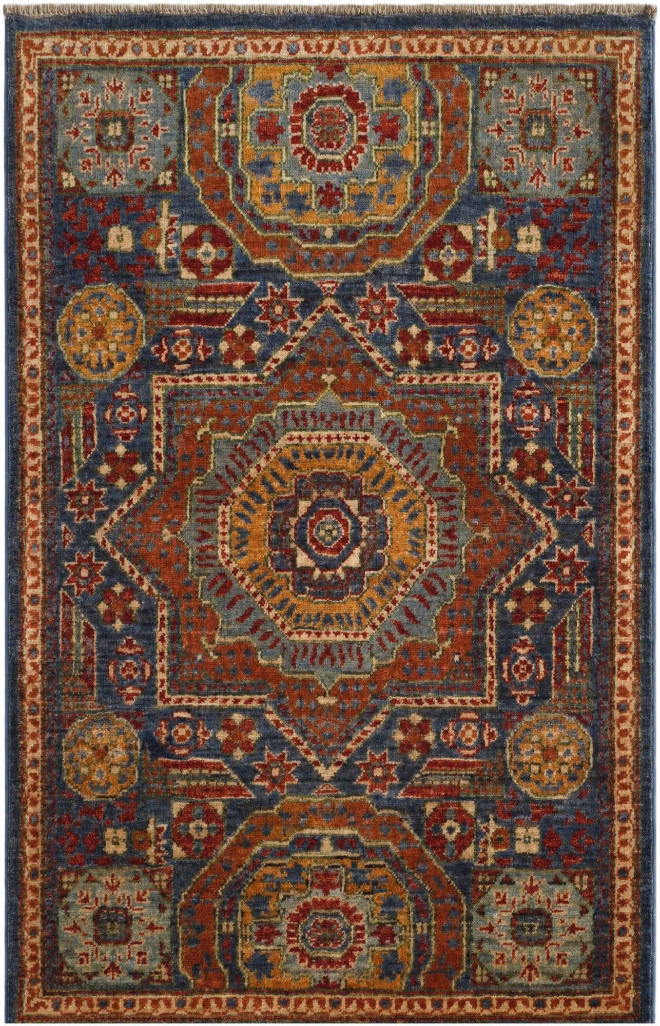 2' 9 x 4' 2 Hand Knotted Mamluk Ziegler Rug