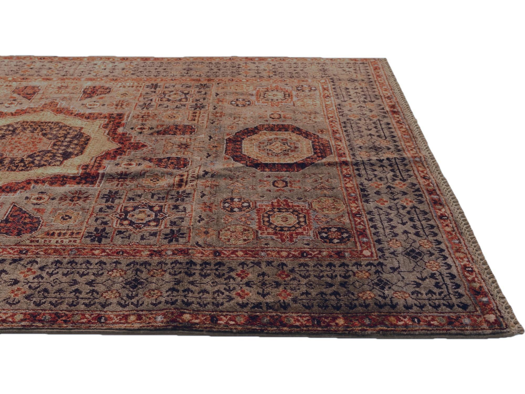 4' 1 x 6' Hand Knotted Mamluk Ziegler Rug