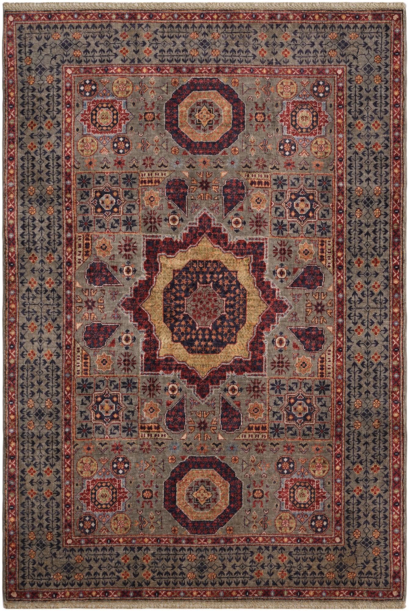 4' 1 x 6' Hand Knotted Mamluk Ziegler Rug