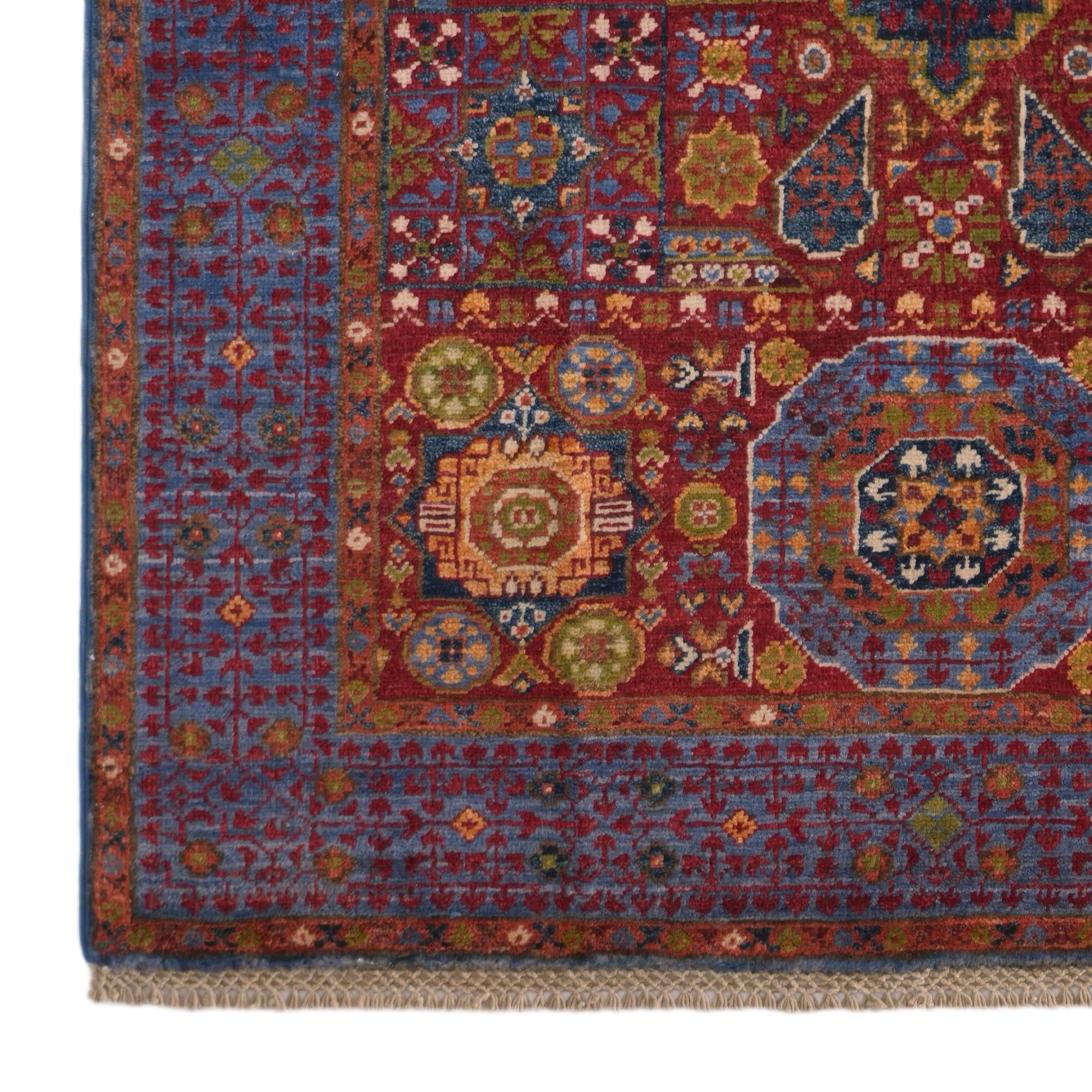 3' 4 x 4' 9 Hand Knotted Mamluk Ziegler Rug