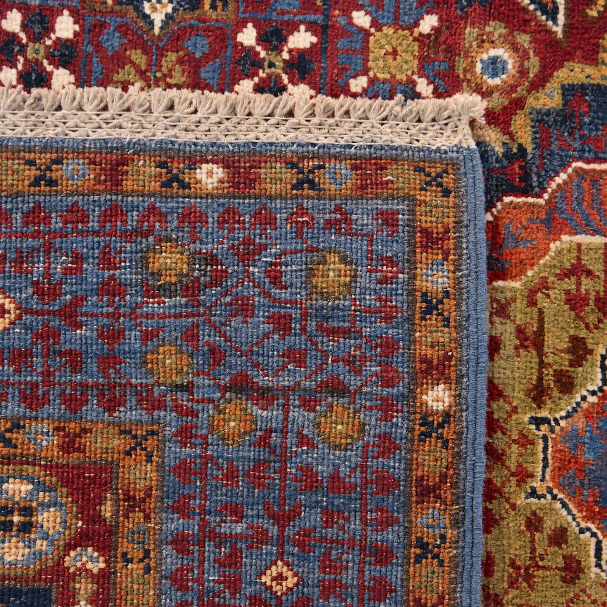 3' 4 x 4' 9 Hand Knotted Mamluk Ziegler Rug