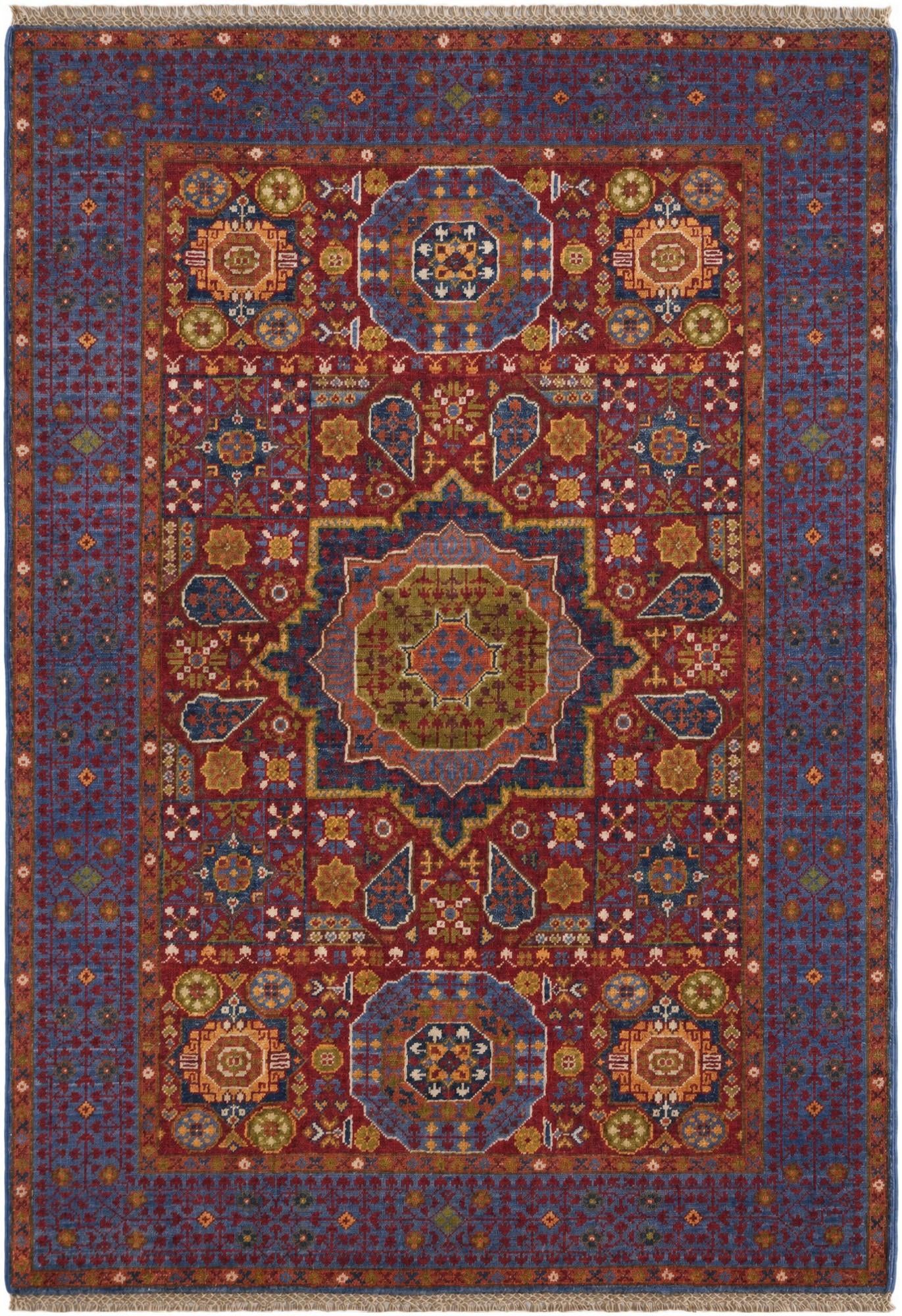3' 4 x 4' 9 Hand Knotted Mamluk Ziegler Rug