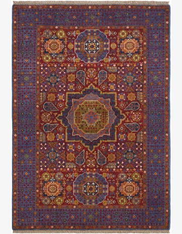 3' 4 x 4' 9 Hand Knotted Mamluk Ziegler Rug