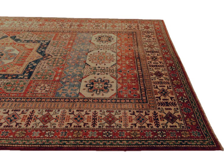 Detail image of 6' 2 x 9' Hand Knotted Mamluk Ziegler Rug