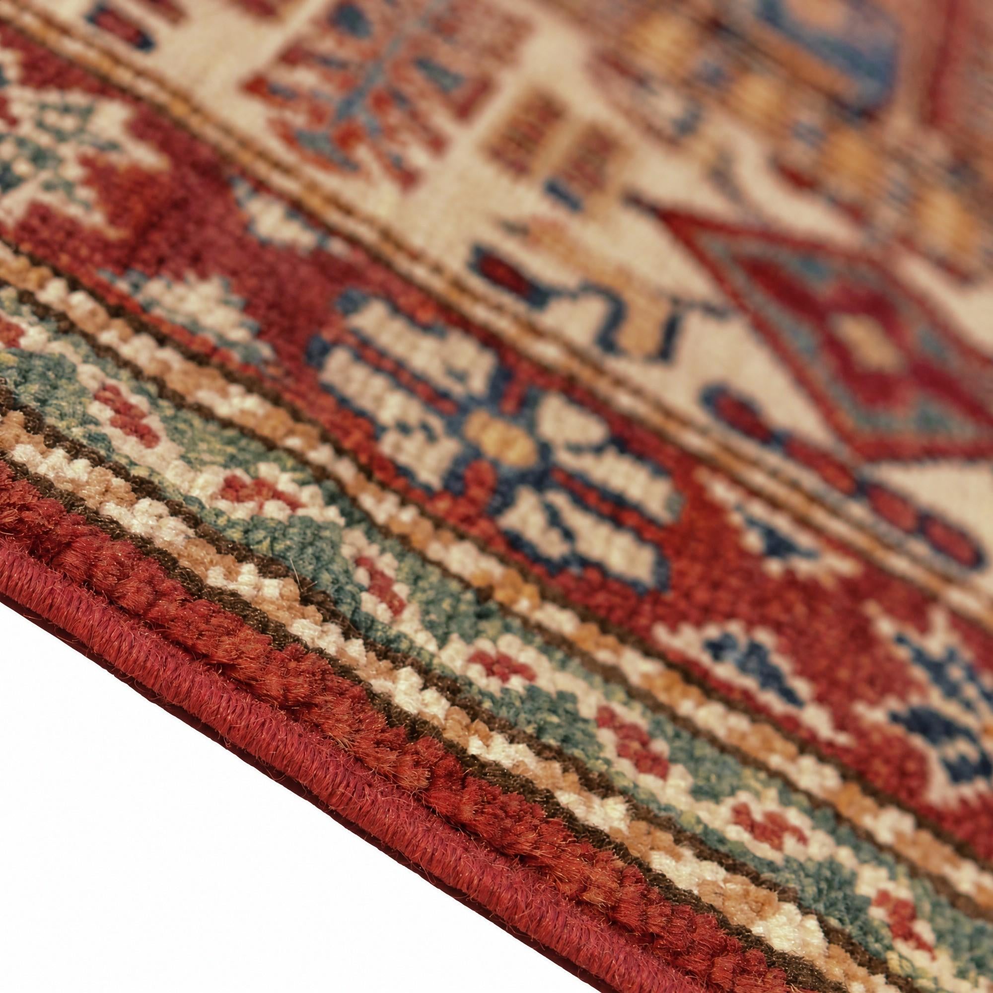 190cm x 275cm Hand Knotted Mamluk Ziegler Rug