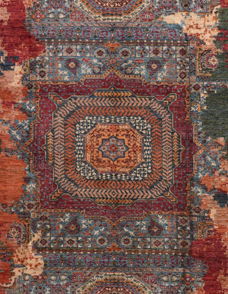Detail image of 8' 2 x 10' 1 Hand Knotted Mamluk Ziegler Rug