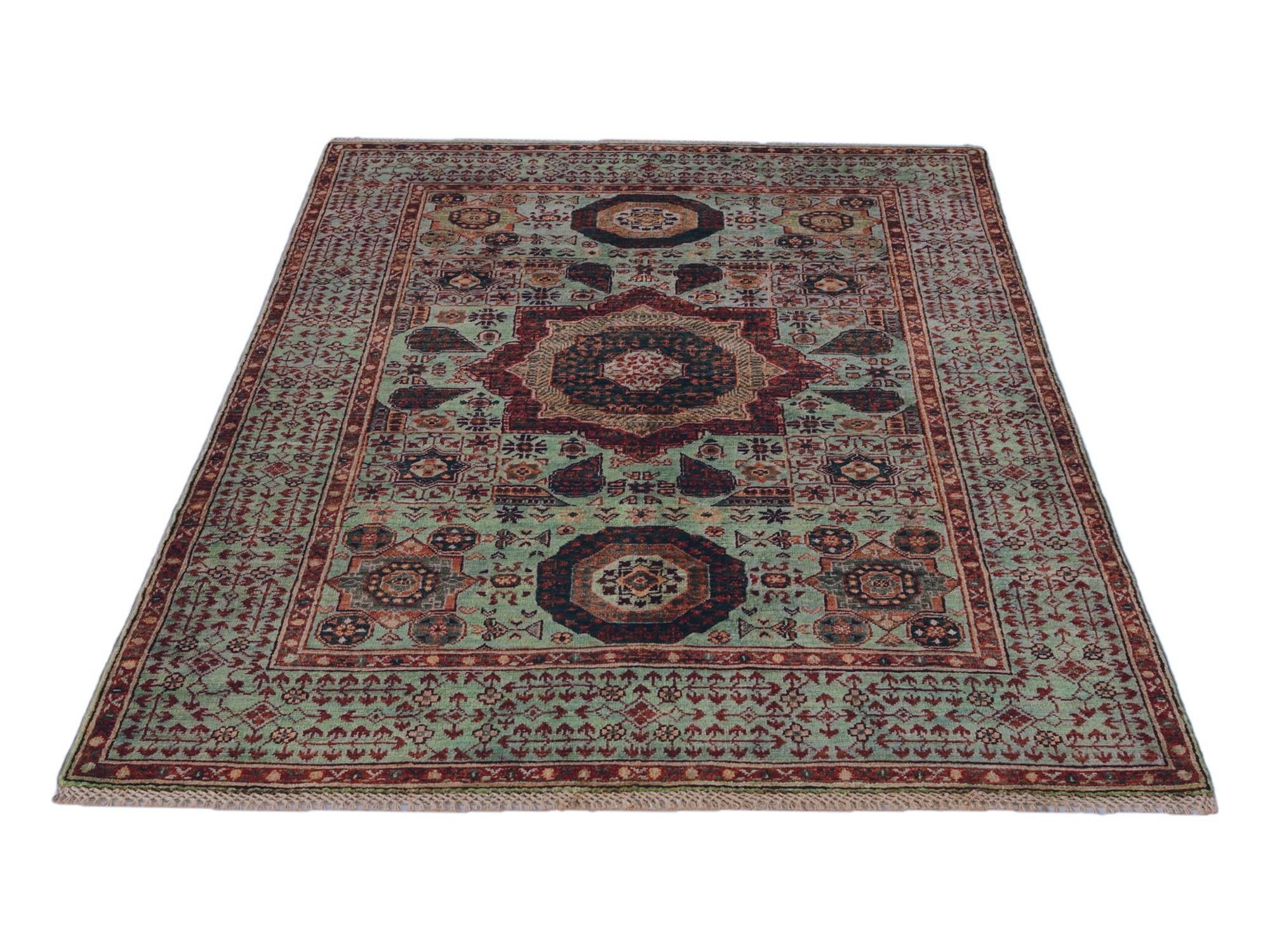 4' x 5' 9 Hand Knotted Mamluk Ziegler Rug