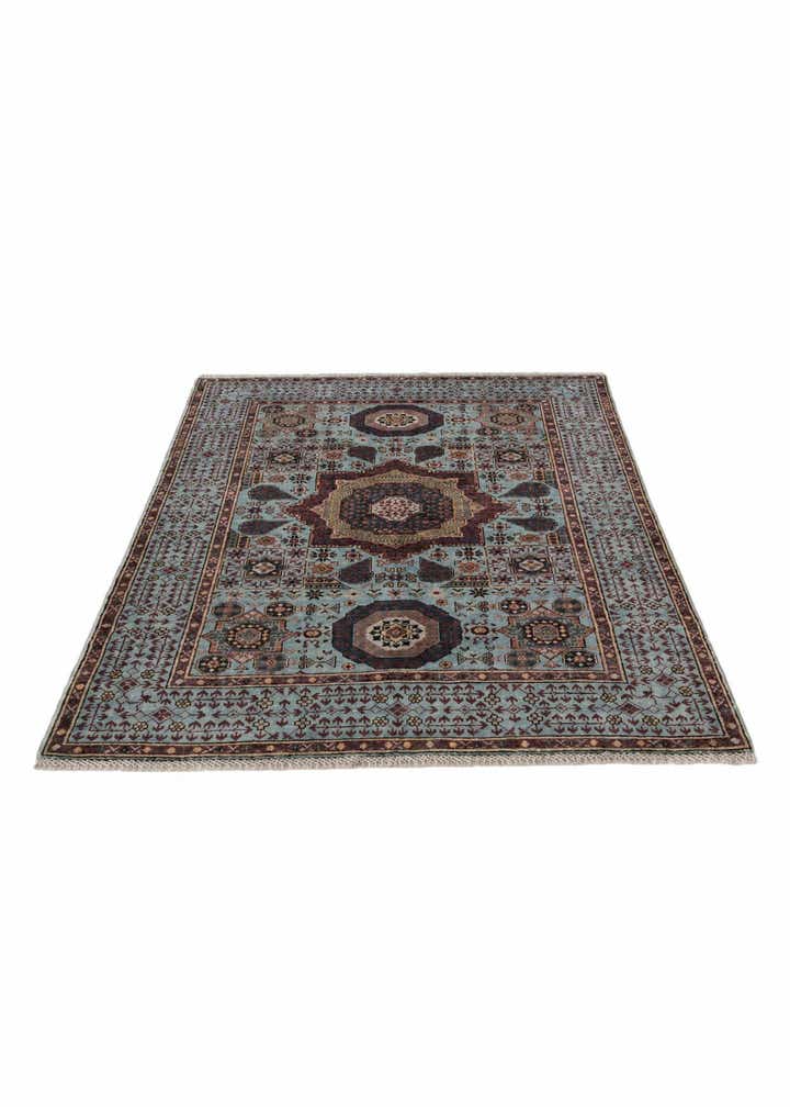 4' x 5' 9 Hand Knotted Mamluk Ziegler Rug