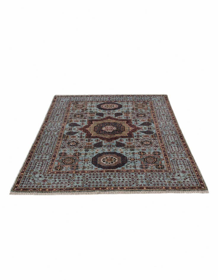 Detail image of 4' x 5' 9 Hand Knotted Mamluk Ziegler Rug