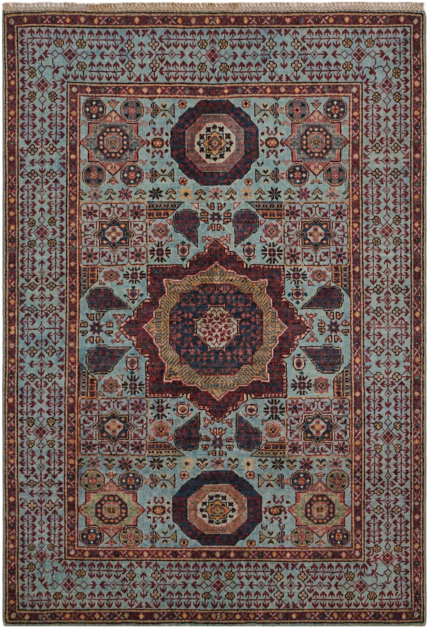 4' x 5' 9 Hand Knotted Mamluk Ziegler Rug