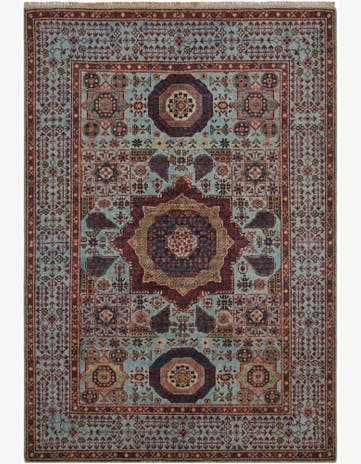 4' x 5' 9 Hand Knotted Mamluk Ziegler Rug