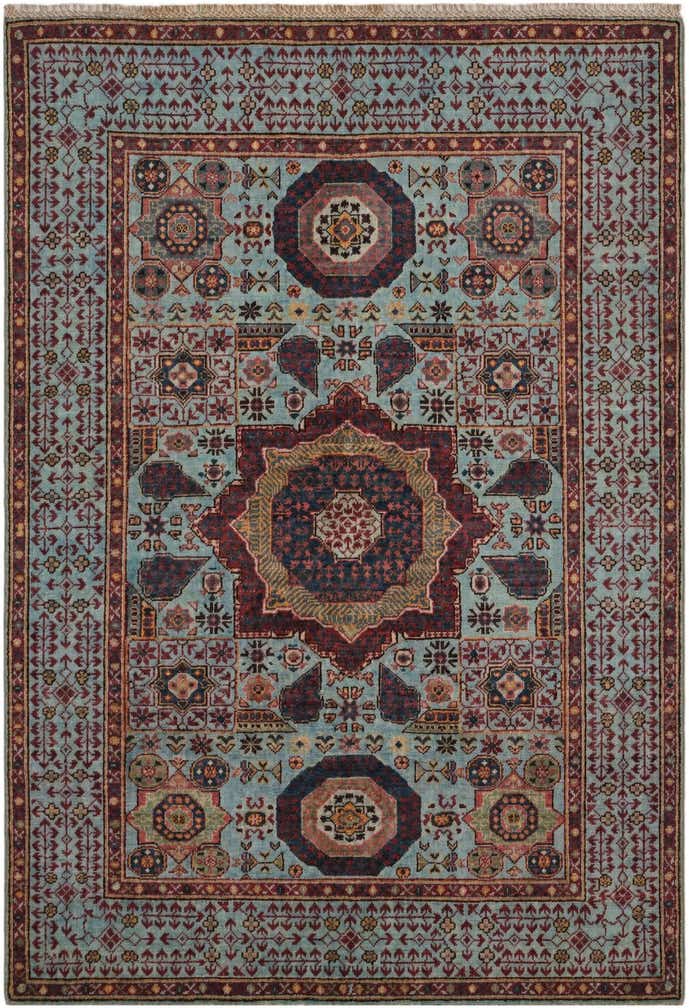4' x 5' 9 Hand Knotted Mamluk Ziegler Rug