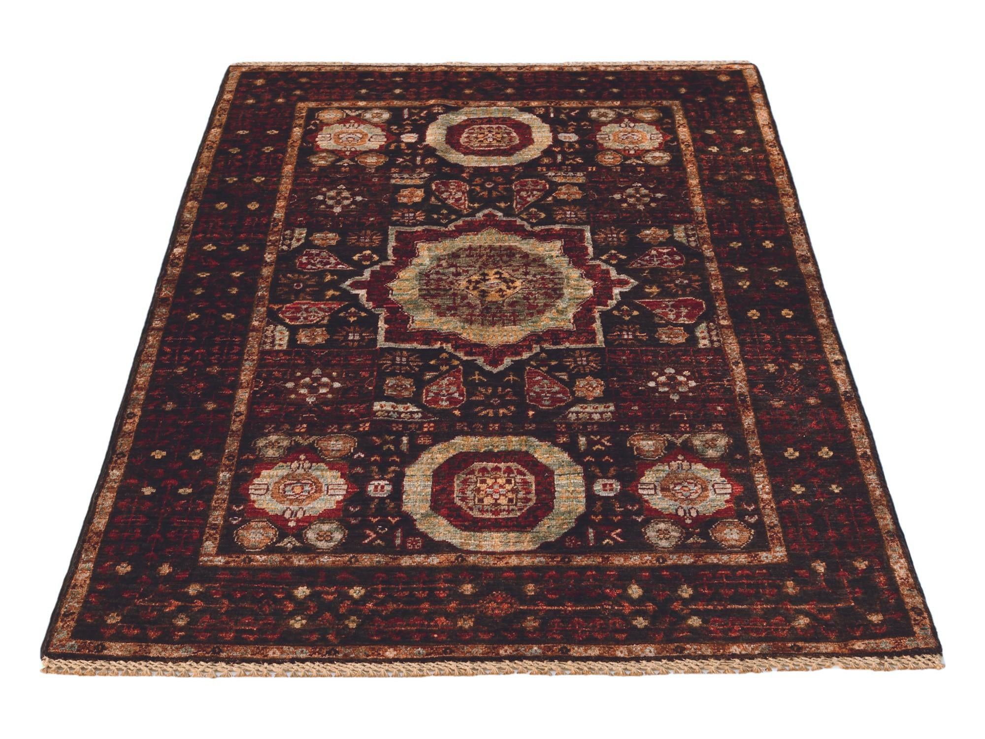 3' 5 x 5' Hand Knotted Mamluk Ziegler Rug