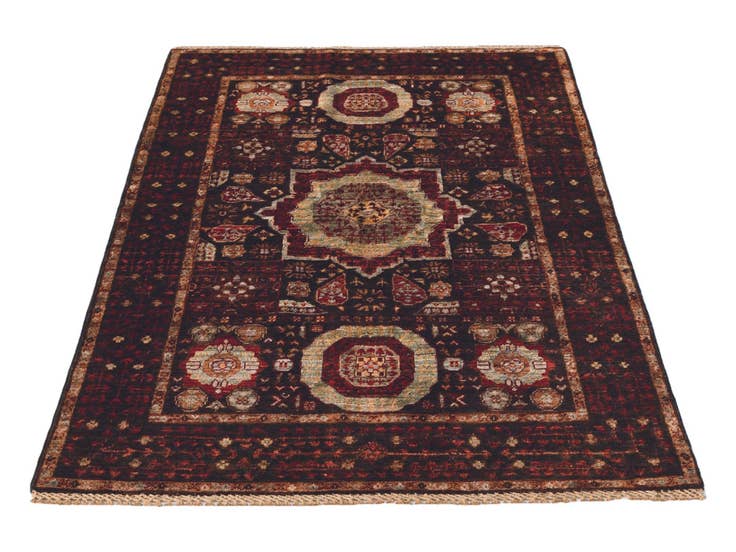 Detail image of 3' 5 x 5' Hand Knotted Mamluk Ziegler Rug