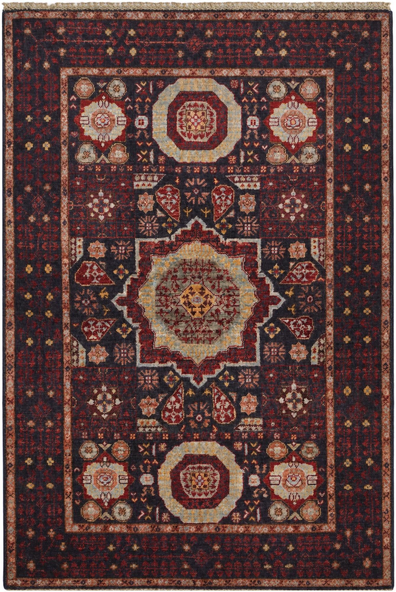 3' 5 x 5' Hand Knotted Mamluk Ziegler Rug