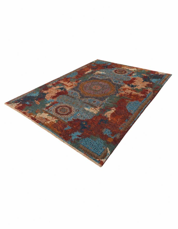Detail image of 10' 6 x 13' 9 Hand Knotted Mamluk Ziegler Rug