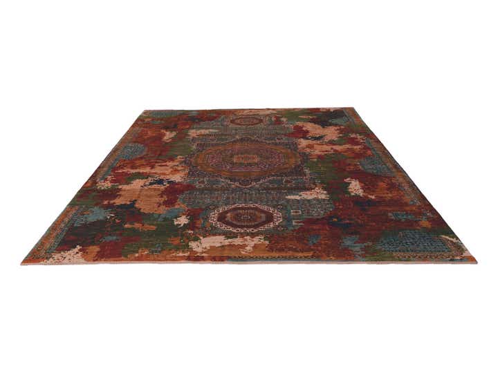 10' 6 x 13' 9 Hand Knotted Mamluk Ziegler Rug